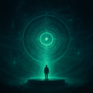Ilustração do universo Fractal Nexus”